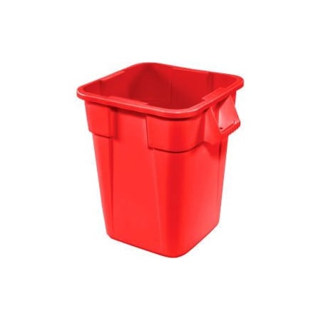 Rubbermaid Commercial 28 Gallon Square Rubbermaid Brute Waste Receptacles - Red 3526 FG352600RED